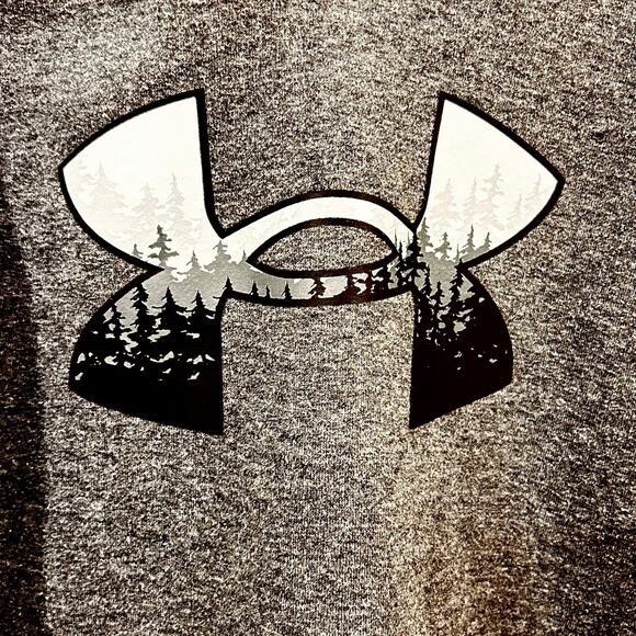 Under Armour Charcoal Gray Fleece Boys Pullover Hoodie Sweatshirt Youth XL - Picture 3 of 7